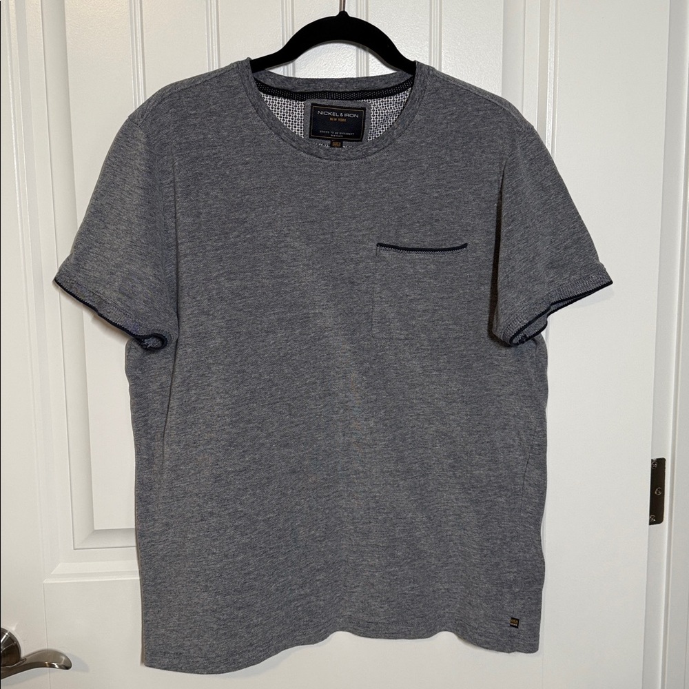 Nickel & Iron New York Charcoal Tee with Pocket, Size L